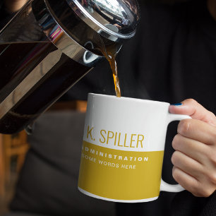 Beruflich (geschäftlich) HalbSenf Halbweiß Kaffeetasse