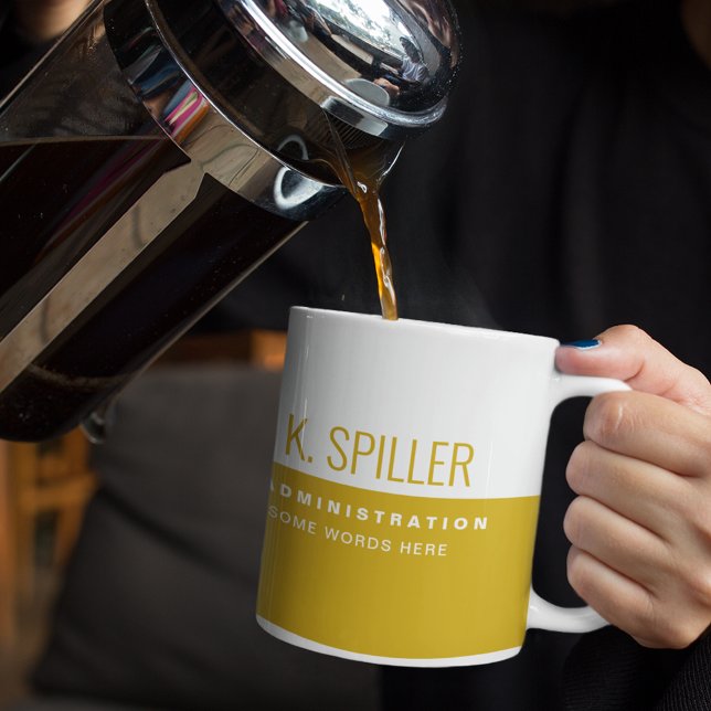 Beruflich (geschäftlich) HalbSenf Halbweiß Kaffeetasse (good coffee)