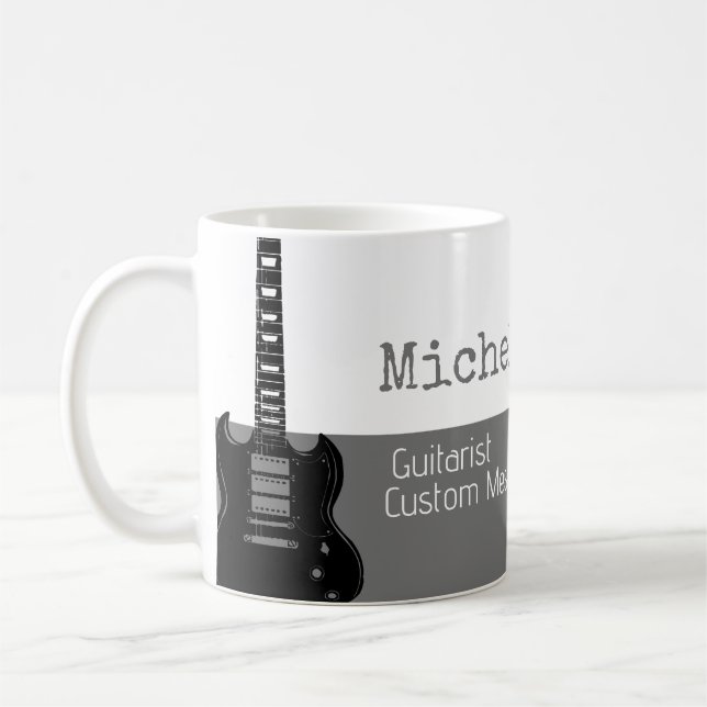 beruflich (Gitarrist) halbgrau Kaffeetasse (Links)