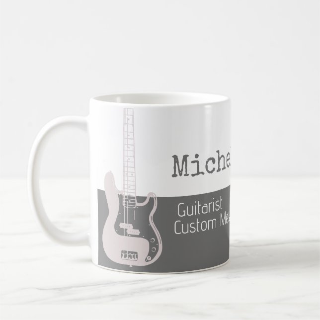 beruflich (Gitarrist) halbgrau Kaffeetasse (Links)