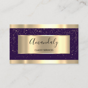 Beruflich Gold Friseur Event Planner Violet Visitenkarte