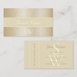 Beruflich Gold Pearl Shimmery Snake Monogram Visitenkarte
