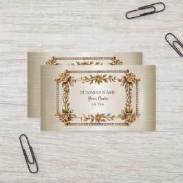 Beruflich Golden Verziert Rectangle Dimond floral Visitenkarte