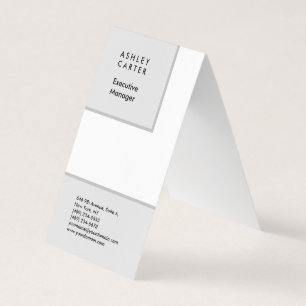 Beruflich-grau weiß schlicht minimalistisch modern visitenkarten