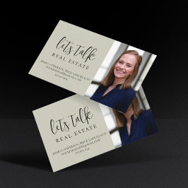 Beruflich grün reden wir über echtes Anwesen Visitenkarte