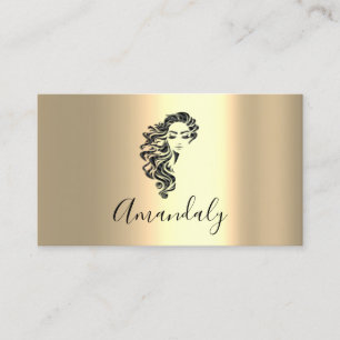 Beruflich Hair Eyelash Makeup Artist Gold Lux Visitenkarte