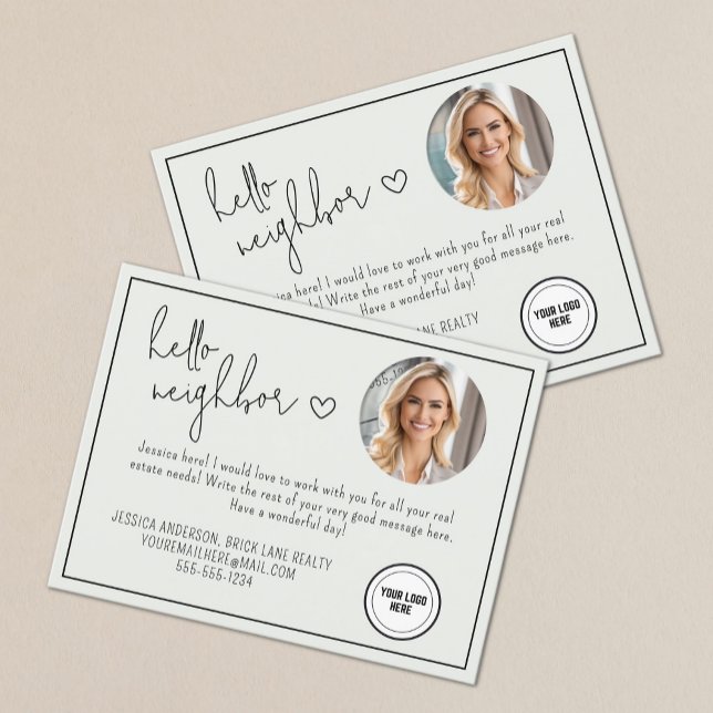 Beruflich Hello Neighbour Real Anwesen Postkarte (Hello Neighbor Real Estate Postcard)