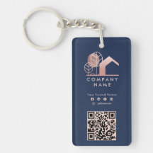 Beruflich-House-Logo Navy Blue Rose Gold Qr