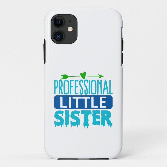 Beruflich Little Sister Blue Paint Tropfen Case-Mate iPhone Hülle (Rückseite)