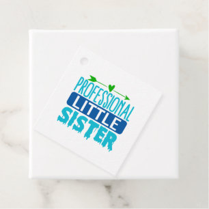 Beruflich Little Sister Blue Paint Tropfen Geschenkanhänger