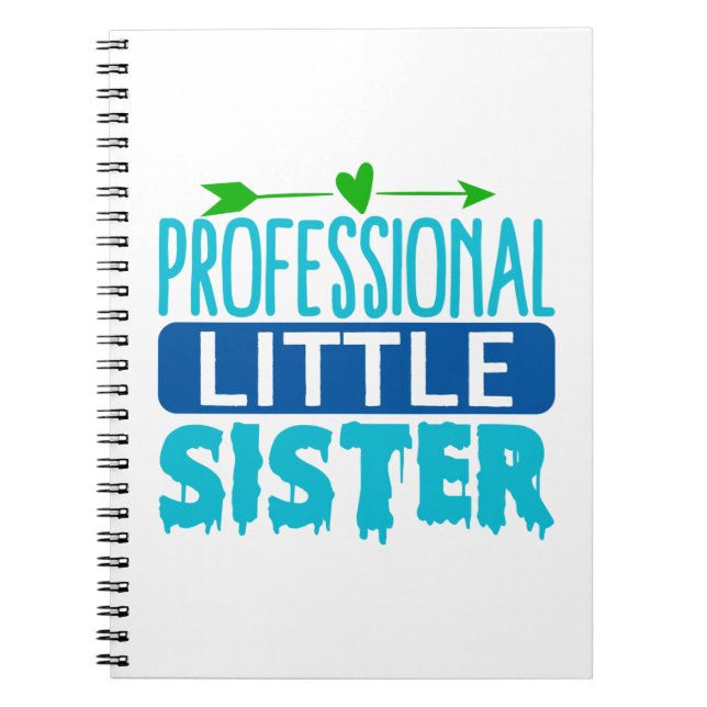 Beruflich Little Sister Blue Paint Tropfen Notizblock (Vorderseite)