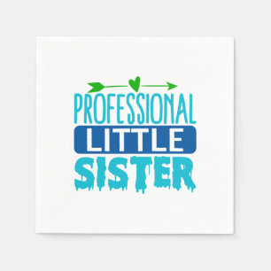 Beruflich Little Sister Blue Paint Tropfen Serviette