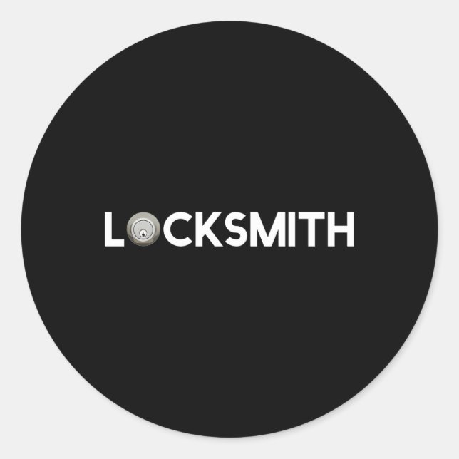 Beruflich Locksmith Runder Aufkleber (Vorderseite)