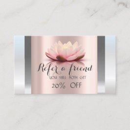 Beruflich Lotus Silver Rose Gold Empfehlungskarte
