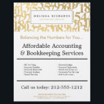 Beruflich Luxe Imitate Gold Numbers Accountant Flyer<br><div class="desc">Dieses professionell gestaltete Flyer-Template koordiniert perfekt die passenden Visitenkarten und Schreibwaren für eine erhöhte Ästhetik für Ihr Buchhaltungs- oder Finanzdienstleistungsgeschäft. Ein abstraktes Muster überlappender Imitate schafft ein faszinierendes Design-Motiv im Hintergrund. Passen Sie die Felder mit Ihrer eigenen Werbeaktion oder dem Angebot an. Originale Kunst und Design © 1201AM CREATIVE</div>
