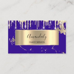 Beruflich Luxury Gold Royal Marble Royal Blue Visitenkarte