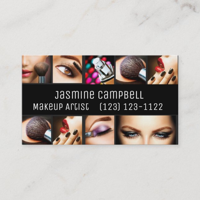 Beruflich Makeup Artist Beauty Salon Visitenkarte (Vorderseite)