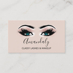 Beruflich Makeup Artist Blue Eyelash Gold VIP Visitenkarte