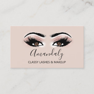 Beruflich Makeup Artist Brown Eyelash Gold VIP Visitenkarte