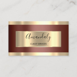 Beruflich Makeup Artist Brown Gold Lashes Visitenkarte