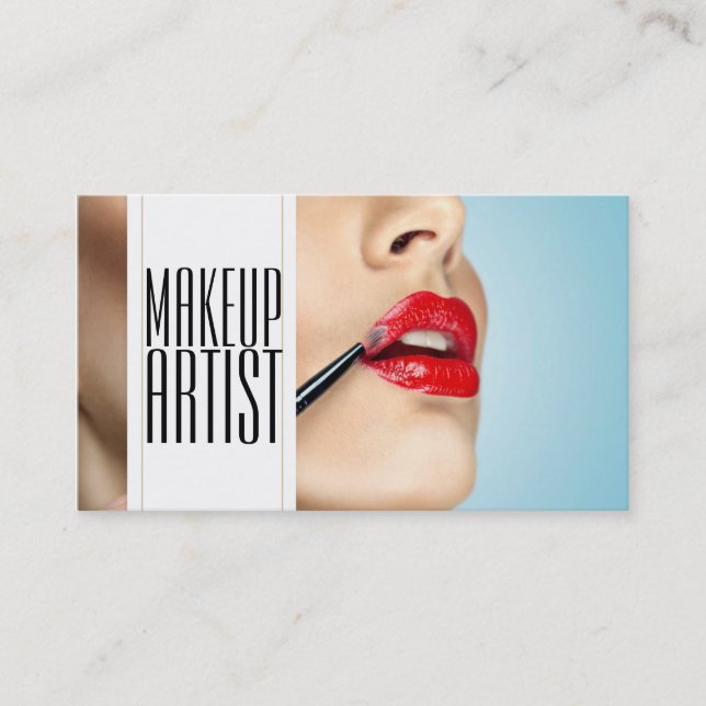 Beruflich Makeup Artist Business Card Visitenkarte (Vorderseite)