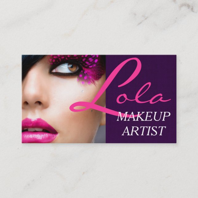 Beruflich Makeup Artist Card Visitenkarte (Vorderseite)