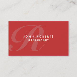 Beruflich Makeup Artist Elegantes Monogramm Rot Visitenkarte