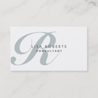 Beruflich Makeup Artist Elegantes Monogramm weiß Visitenkarte