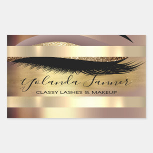 Beruflich Makeup Artist Eyelash Boutique Rechteckiger Aufkleber