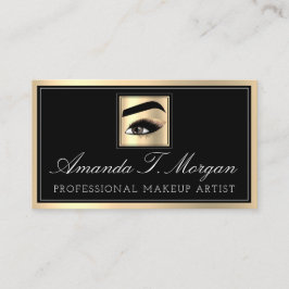 Beruflich Makeup Artist Eyelash Gold Black Brow Visitenkarte