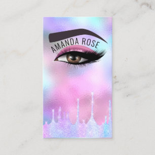Beruflich Makeup Artist Eyelash Holographie Visitenkarte
