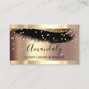 Beruflich Makeup Artist Eyelash Rose Confetti Visitenkarte
