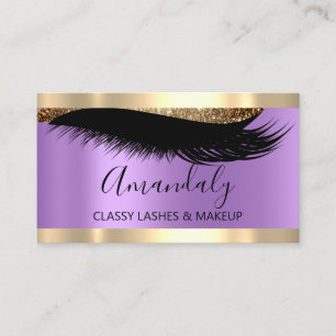 Beruflich Makeup Artist Eyelash Rose Lila Visitenkarte