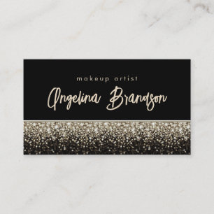 Beruflich Makeup Artist Glamour Glitzer Card Visitenkarte