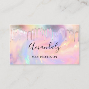 Beruflich Makeup Artist Hair Nails Holograph Visitenkarte