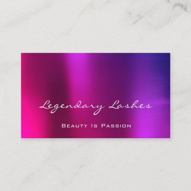Beruflich Makeup Artist Holograph Pink Berry Visitenkarte (Vorderseite)