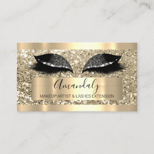 Beruflich Makeup Artist Lash Eyes Glitzer Black Visitenkarte