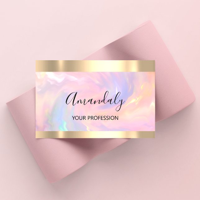 Beruflich Makeup Artist Lash Gold Holograph Visitenkarte (Von Creator hochgeladen)