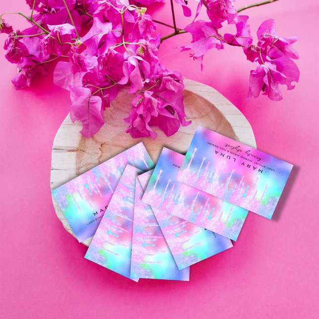Beruflich Makeup Artist Lash Holograph Social Visitenkarte (Von Creator hochgeladen)