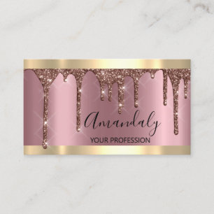 Beruflich Makeup Artist Lashes Rose Gold Moderne Visitenkarte