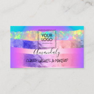 Beruflich Makeup Artist Logo-Holograph Visitenkarte