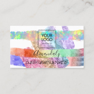 Beruflich Makeup Artist Logo Paint Holograph Visitenkarte
