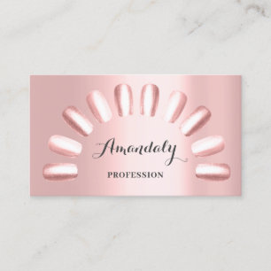 Beruflich Makeup Artist Nägel Maniküre Pink VIP Visitenkarte