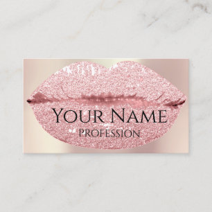 Beruflich Makeup Artist Rose Glitzer Lido Kiss Visitenkarte