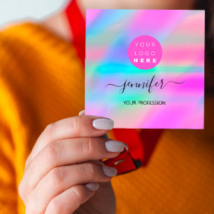 Beruflich Makeup Boutique Logo QR-Code Künstleris Quadratische Visitenkarte