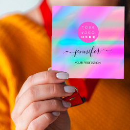 Beruflich Makeup Boutique Logo QR-Code Künstlerisc Quadratische Visitenkarte