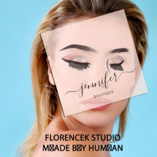 Beruflich Makeup Eyelashes Extension Pink Quadratische Visitenkarte