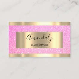 Beruflich Makeup Holograph Gold Glitzer Rose Visitenkarte