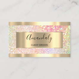 Beruflich Makeup Holographic Gold Glitzer Pink Visitenkarte