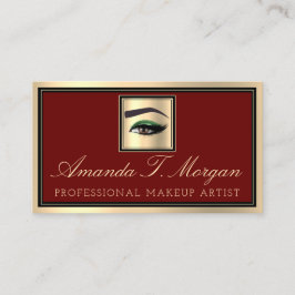 Beruflich Makeup Lash Extension Eyebrow Burgund Visitenkarte